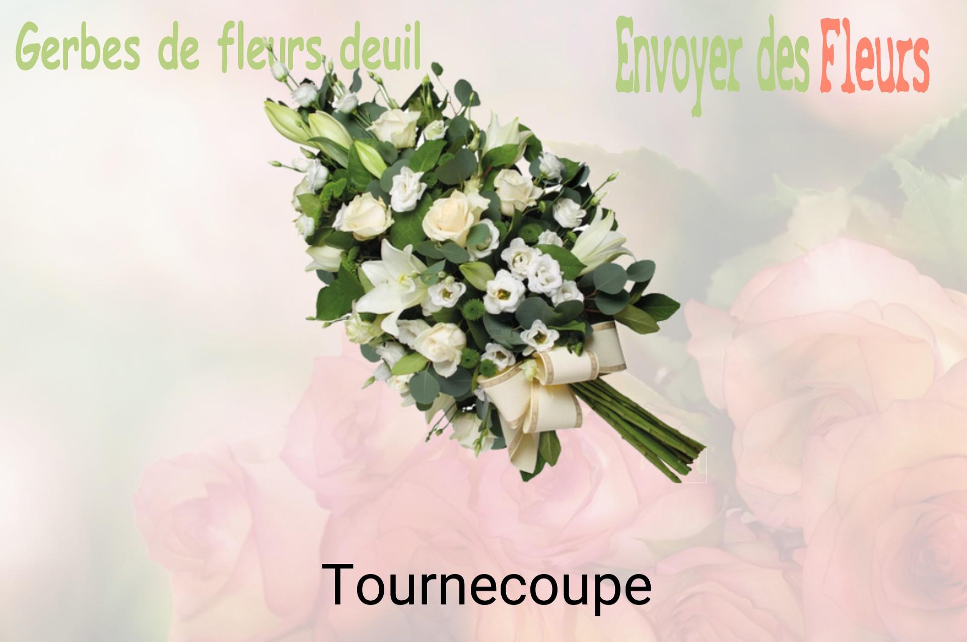 Gerbe de fleurs de deuil livrée à Tournecoupe